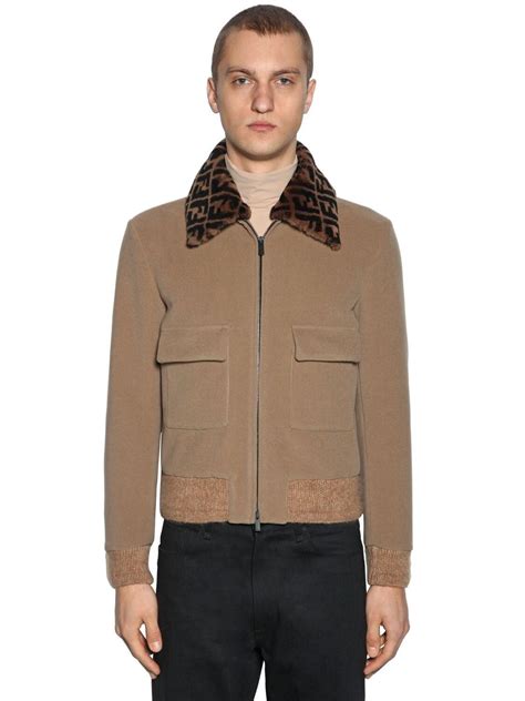 fendi men's bomber jacket|fendi windbreaker jacket.